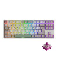 1 x RAW Customer Returns Akko 5087B Plus RGB Mechanical Gaming Keyboard, ISO-UK Layout, 3 Modes BT5.0 2.4Ghz Type C TKL Keyboard with Swappable Linear Switch, Cherry PBT Keycap for Win Mac Horizon, Jelly Black  - RRP €88.46