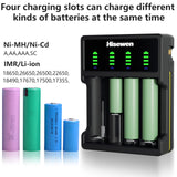 1 x RAW Customer Returns Hisewen 18650 Charger Universal, Smart LED Display Battery Charger for 3.7V Li-Ion Batteries 18650 18350 17670 16340 RCR123 14500 LiFePO4 INR ICR NI-MH NI-CD AA AAA - RRP €19.67