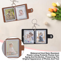 2 x Brand New Pack DIY Personalized Mini Photo Albums with Keychain, 2.25 Inch Pockets, Small Pockets, Holds 20-2 Inch Photos for Friends, Families - RRP €38.4