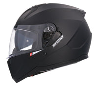 1 x RAW Customer Returns Shiro HEMETS SH-667 Trueno Matte Black Full Face Helmet with Solar Goggles M  - RRP €89.0