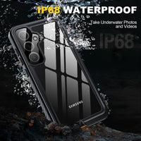 1 x RAW Customer Returns ANTSHARE Galaxy S24 Case Waterproof Built-in Screen Protector IP68 Dustproof Slim Shockproof Black - RRP €21.6