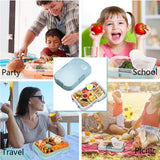 1 x RAW Customer Returns SGAONSN Lunch Box Bento Box, Leak-proof lunch box for children and adults, Bento boxes with 3 compartments and cutlery, food container BPA-free, microwave and dishwasher safe - RRP €8.7