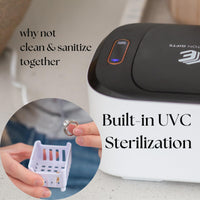 1 x RAW Customer Returns UVC Ultrasonic Jewelry Cleaner, 550ml, 46kHz Power, Professional Sterilization Machine, Portable Ultrasonic Cleaner for Cleaning Glasses, Watches, Coins, Makeup, Dentures, Earrings - RRP €40.33