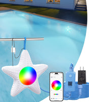 1 x Brand New GedFong pool lighting underwater, LED pool lighting underwater with APP control, pool lights for above ground pool to hang for pond, bathtub, party festival decoration - RRP €35.28