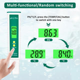 1 x RAW Customer Returns Homcoice pH Meter Digital pH Litmus Test Strip Temp Multifunction Tester, 0.01 High Precision Water Quality Tester with ATC Function - RRP €26.99