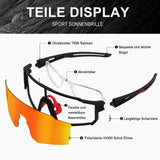 1 x RAW Customer Returns suoso Sports Sunglasses Men Women Cycling Glasses Men Polarized UV400 Women Ski Glasses Rapid Rave Sunglasses Cycling Bicycle Fishing Racing Bike - RRP €32.16