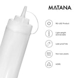 1 x RAW Customer Returns MATANA 8 plastic squeeze bottles with caps, 340ml - squeeze bottles - spices, sauces, ketchup, dressings, olive oil - BPA-free dishwasher safe - RRP €15.91