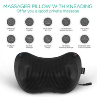 1 x RAW Customer Returns VOYOR-HEALTH Back and Neck Massager, Shiatsu Neck Massager Pillow with Heat, 6 Rotating Nodes for Waist, Legs, Foot, Body Pain Relief, Relaxation at Home Office Car YZ100 - RRP €43.99