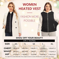 1 x RAW Customer Returns Vofuoti Heated Vest Women with Power Bank, 3 Heating Levels, Heated Jacket with Electric USB Body Warmer, Slim Fit Electric Heating Vest for Motorcycle, Outdoor, Christmas - RRP €72.72