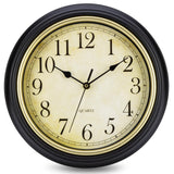 1 x RAW Customer Returns Warminn Wall Clock Without Ticking Noise with Silent Vintage 30 cm Quartz Large Battery Operated Easy to Read for Room Home Kitchen Bedroom Office School Black Arabic Numerals  - RRP €18.7