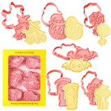 2 x Brand New Orapink Halloween cookie cutter set, 6-piece Halloween cookie cutter set, plastic Halloween cookie stamps, Halloween cartoon fun cookie molds. - RRP €13.98