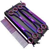 1 x RAW Customer Returns 7.0 inch Professional Dog Grooming Scissors Set Straight Thinning Curved Chunker Comb 5 pieces in 1 set for Left Handed Right Handed - RRP €44.99