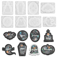 10 x Brand New Jodsen Pack of 8 Halloween silicone mold candles, creative ghost gravestone candle molds, silicone, handmade silicone epoxy casting mold, silicone mold, candle casting molds for Halloween decoration, pendant - RRP €168.0