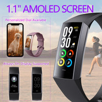 1 x RAW Customer Returns Activity Tracker for Women Men 1.1 AMOLED Screen Fitness Watches with Heart Rate Blood Pressure Sleep Monitor Calorie Tracking Step Counter Smart Band for Android and iPhone Purple 2  - RRP €30.24