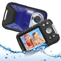 1 x RAW Customer Returns Heegomn Waterproof Digital Camera for Kids, 16MP Full HD 1080P, 8X Digital Zoom, Underwater Camera for Teens Beginners Blue  - RRP €43.55