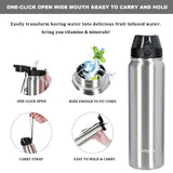 1 x RAW Customer Returns GOPPUS 1L 32oz Stainless Steel Water Bottle with Straw, Hot Thermal Water Bottle, Double Wall Insulated, Cold Water Leak Proof Adult - RRP €16.99