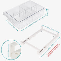 1 x RAW Customer Returns Kurtzy Pull Out Refrigerator Drawer Organizer - BPA Free Clear Pull Out Plastic Storage for Fridge, Freezer or Kitchen - For Fruits, Vegetables More - RRP €20.99