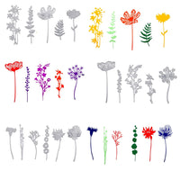 1 x RAW Customer Returns IOPYKKOA17pcs Wildflower Metal Cutting Dies 3D Flower Cutting Dies Flower Shape Embossing Scrapbooking Cutting Dies Cuts Stencils Petals Embossing Folder - RRP €10.06