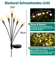 1 x RAW Customer Returns Solar Powered Firefly Lights Garden Decoration, Solar Lamps for Outdoor Firefly Lights, Swaying Light Swaying by Wind for Yard, Landscape, Decorative String Lights Christmas 4 Pack  - RRP €29.99