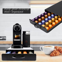 1 x RAW Customer Returns Masthome coffee capsule holder, storage drawer with 45 pieces capsules, capsule stand for home, office, kitchen, send 1 cleaning cloth - RRP €29.59