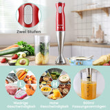 1 x RAW Customer Returns COMFEE hand blender, brushed stainless steel, 2-stage, multi-purpose with 550 watts, 600 ml blender jar and whisk, perfect for baby food, smoothies, sauces and soups, SDA-CHB-060510m-RO-RD, red - RRP €25.2