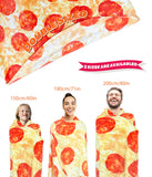 1 x RAW Customer Returns Pizza Blanket 200cm Double-Sided, Giant Round Novelty Pepperoni Blanket Soft Warm Flannel Cuddly Blankets Realistic Food Plush Towels Creative Gifts for Kids Family - RRP €29.99