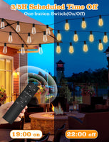 1 x RAW Customer Returns Outdoor fairy lights with remote control - 30 m 100 ft fairy lights, dimmable, 37 2 LED ST38 bulbs, 3 modes and timmer function, weatherproof fairy lights, electricity for patio, garden, parties, balcony, wedding - RRP €54.24