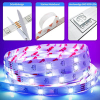 1 x RAW Customer Returns SIBI RGB LED strip 10 m, LED strip with remote control and app music sync, dimmable color changing self-adhesive LED strip light for room, kitchen, party decoration - RRP €18.14