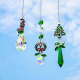 2 x Brand New 3pcs Christmas Crystal Suncatcher Rhinestone Christmas Series, Crystal Suncatcher for Hanging on Window, Rainbow Glass Suncatcher for Christmas Party, Garden, Window, Home Decoration - RRP €22.18