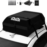 1 x RAW Customer Returns SNDMOR Roof Bag, 425L 15 Cubic Feet Waterproof Roof Luggage, Suitable for All Vehicles With Without Roof Rack, Including Non-Slip Mat 4 Reinforcement Straps 6 Door Hooks - RRP €81.73