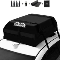 1 x RAW Customer Returns SNDMOR Roof Boxes, 425L 15 Cubic Feet Waterproof Roof Luggage, Roof Luggage Transport Bag, Suitable for All Vehicles With Without Luggage Rack, Including Anti-Slip Mat 4 Reinforcement Straps 6 Door Hooks - RRP €94.99