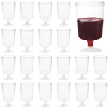 1 x RAW Customer Returns MATANA 50 Elegant plastic wine glasses, 160ml - plastic wine cups, dessert cups for weddings, birthdays, Christmas, parties - transparent, reusable stable - RRP €26.54