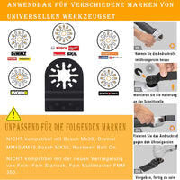 1 x RAW Customer Returns 100 pieces saw blade oscillating accessory set multifunctional tool accessory set for Fein Multimaster multitool Dremel Makita Einhell - RRP €27.19