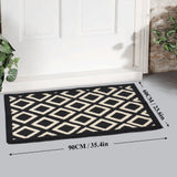 1 x RAW Customer Returns OTraki Outdoor Doormat, Dirt Trapper Mat, 60 x 90 cm, Large, Non-Slip Floor Mats, Washable, Cleaning Mat, Weatherproof Doormat, Outdoor Indoor, for Dogs, Entrance, Front Door Hallway Black and Yellow  - RRP €22.2