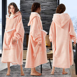 1 x RAW Customer Returns auvstar blanket pullover blanket hoodie women s oversize giant hoodie fluffy blanket hoodie for women men women adults men women unisex sherpa hooded blanket - RRP €37.99