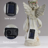 1 x Brand New HIAME Garden Decoration Figures for Outdoors Large Solar Light, Flower Fairy Garden Decoration Flower Fairy Solar Light Resin Girl Outdoor Villa Decoration C  - RRP €29.99