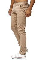 1 x RAW Customer Returns Elara Men s Chino Trousers Slim Fit Stretch Chunkyrayan MEL009-Beige-38 34 - RRP €34.95