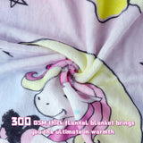 1 x Brand New PQCXXA Cuddly Blanket for Children Girls Unicorn Flannel Fleece Blanket Girls Fluffy Cuddly Blanket Unicorn Pink Cartoon Soft Flannel Blankets for Girls Gifts Clouds, 130 x 150 cm  - RRP €26.09