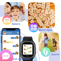 1 x RAW Customer Returns PTHTECHUS Kids GPS Smart Watch, Smartwatch Phone with GPS Tracker SOS Cellphone Touch Screen Pedometer Game Camera Voice Chat Alarm Clock Sports Watch for Boys Girls Student Christmas Gift - RRP €33.73