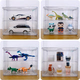 1 x RAW Customer Returns Siyecioa display case, acrylic display case, glass display case, small display case with door for action figures toys, mini figures, collectible figures, self-assembly with 2 layers 27 22 13cm  - RRP €19.67