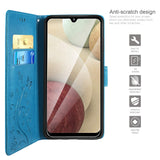 4 x RAW Customer Returns AROYI leather case compatible with Samsung Galaxy A12 M12 case and protective film, flip wallet mobile phone case PU leather case card slots protective case compatible with Samsung Galaxy A12 blue - RRP €40.28