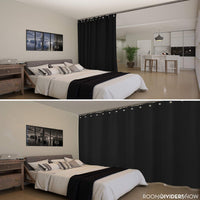 5 x Brand New RoomDividersNow Heavy Duty Room Divider Curtains 243cm High x 304cm Wide Midnight Black  - RRP €150.0