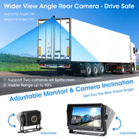 1 x RAW Customer Returns AHD 1080P reversing camera set with 7 inch monitor and wide angle reversing camera, super night vision, IP69 waterproof car reversing camera with 15M cable for truck, motorhome, trailer, van - RRP €70.54