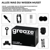 1 x RAW Customer Returns greaze bicycle cleaning set - bicycle care set - chain brush cleaning brush for bicycle chain - sprocket claw brush - chain cleaning device 11-piece set  - RRP €25.38