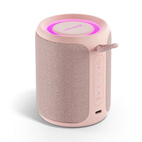 1 x RAW Customer Returns Deeyaple Bluetooth Speaker Small Portable Music Box 5.3 IPX7 Waterproof Wireless Stereo Pairing Hands-free RGB Light for Outdoor Camping Garden Party Travel 50 Volume 12H Playback Pink - RRP €27.58