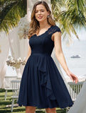 1 x RAW Customer Returns Wedtrend Dress Women s Elegant Cocktail Dress Women s Elegant for Wedding Elegant Dress Women s Festive WT0212 Navy S - RRP €51.42