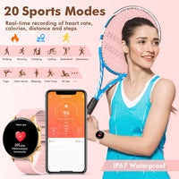 1 x RAW Customer Returns Women s Smartwatch with Phone Function, 1.32 Touchscreen Watch Fitness Tracker with Personalized Screen, Female Cycle Management, Heart Rate Monitor Sleep Monitor, IP67 Watch for Android iOS - RRP €44.02