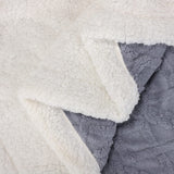 1 x RAW Customer Returns Aneco Double Sided Sherpa Blanket Winter Thick Double Layer Throw Blanket Warm Cozy Knitted Blanket Soft Fleece Blanket for Sofa Couch Bed Light Gray  - RRP €29.23