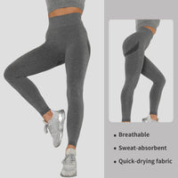 1 x RAW Customer Returns Merlvida Scrunch Butt Sports Leggings Women s High Waist Seamless Push Up Leggings Opaque Boom Booty Leggings Sports Pants with Tummy Control Slim Sports Leggings Gym Leggings Pants A02 - Gray Size S - RRP €21.54