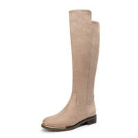 1 x Brand New DREAM PAIRS women s knee-high riding boots cowboy boots with zip and funnel heel KHAKI SDKB2201W-E size 41 EUR  - RRP €32.71